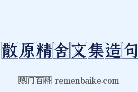 散原精舍文集造句是什么意思的图片